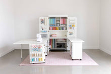 Load image into Gallery viewer, DreamSuite All-in-One Craft Storage & Workstation Bundle – DreamBox Center + DreamStation + DreamCart | Modular Sewing & Crafting Organizer