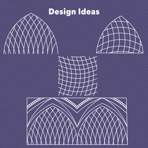 Handi Quilter HG00551 Curved Crosshatch Ruler Set (of 2)