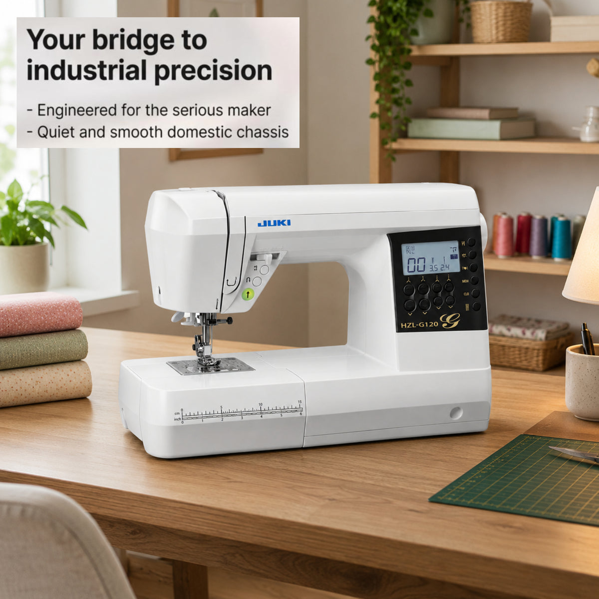 JUKI AMERICA HZL-G120 Full-Sized Computer Controlled Sewing Machine with 180 Stitch Patterns