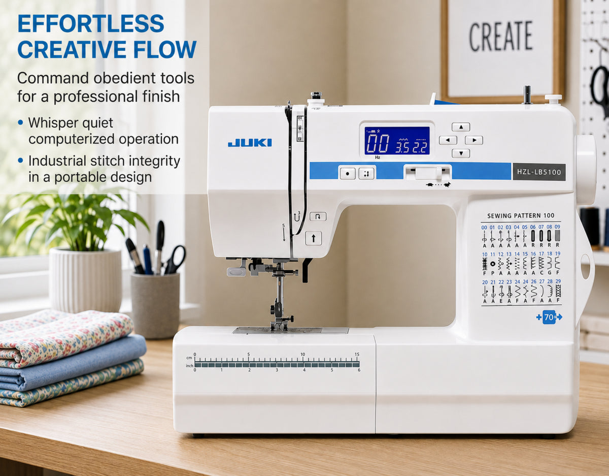 JUKI AMERICA HZL-LB5100 Compact Size Sewing Machine with 100 Stitch Patterns