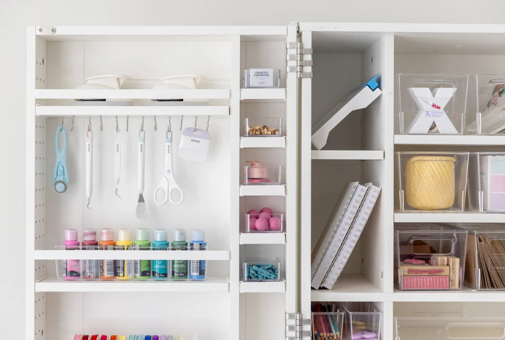 Create Room DreamBox XL & XL Plus – White & White Oak Craft Storage Cabinet