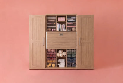 Create Room DreamBox XL & XL Plus – White & White Oak Craft Storage Cabinet