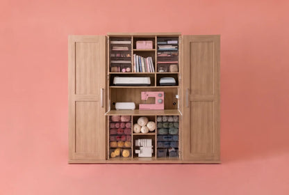 Create Room DreamBox XL & XL Plus – White & White Oak Craft Storage Cabinet