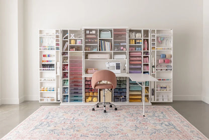 Create Room DreamBox XL & XL Plus – White & White Oak Craft Storage Cabinet