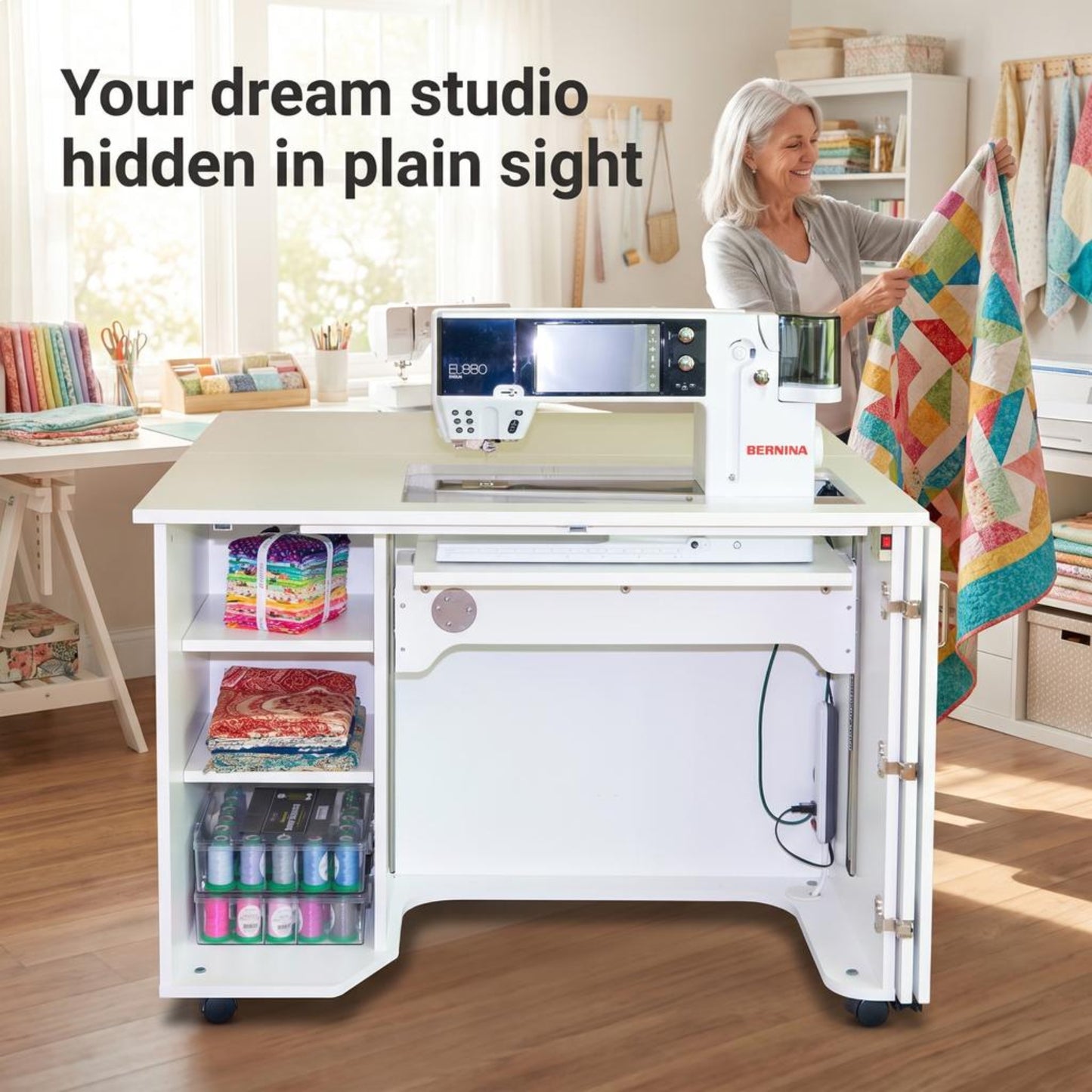 HORN Model 4200 Electric Lift Sewing Cabinets