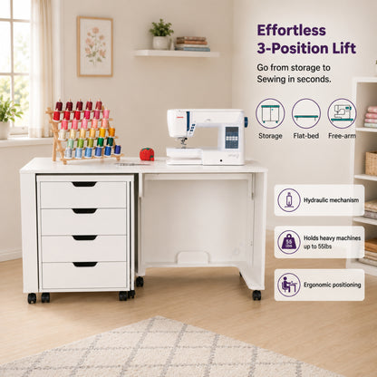 Arrow Laverne & Shirley Sewing Cabinet 451 - Ash White