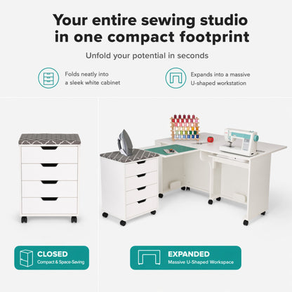 Arrow Laverne & Shirley Sewing Cabinet 451 - Ash White