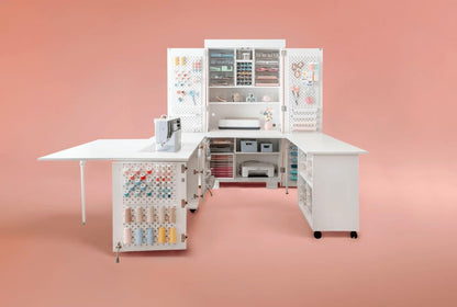 DreamSuite All-in-One Craft Storage & Workstation Bundle – DreamBox Center + DreamStation + DreamCart | Modular Sewing & Crafting Organizer