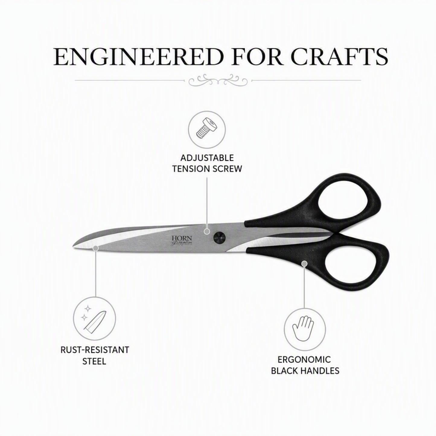 HORN 6" Straight Trimmer Scissors