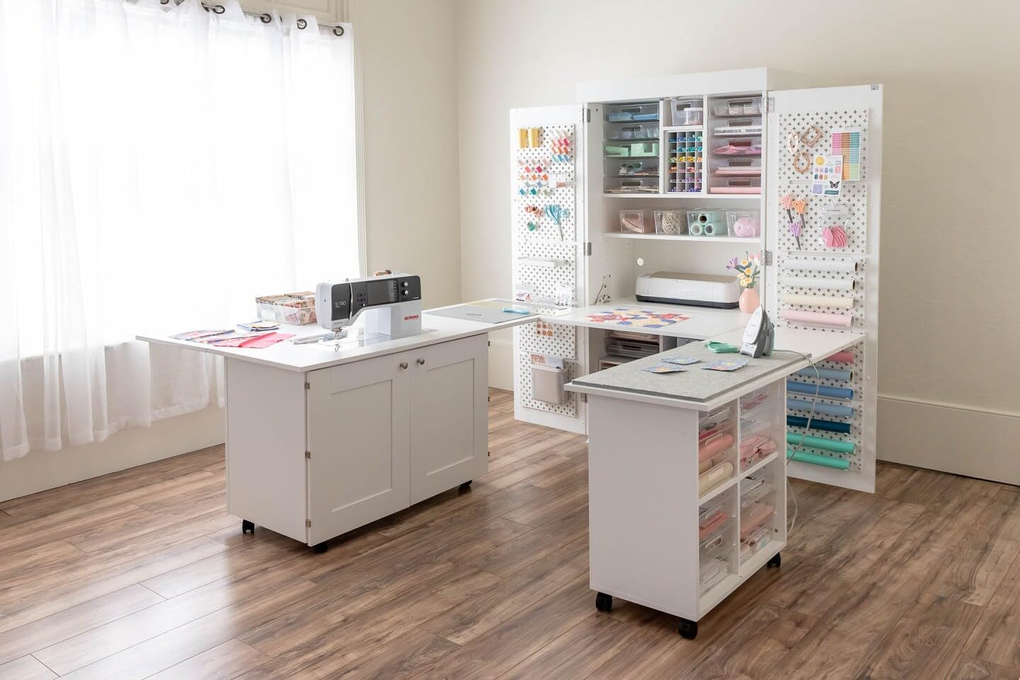 DreamSuite All-in-One Craft Storage & Workstation Bundle – DreamBox Center + DreamStation + DreamCart | Modular Sewing & Crafting Organizer