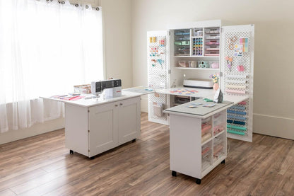 DreamSuite All-in-One Craft Storage & Workstation Bundle – DreamBox Center + DreamStation + DreamCart | Modular Sewing & Crafting Organizer