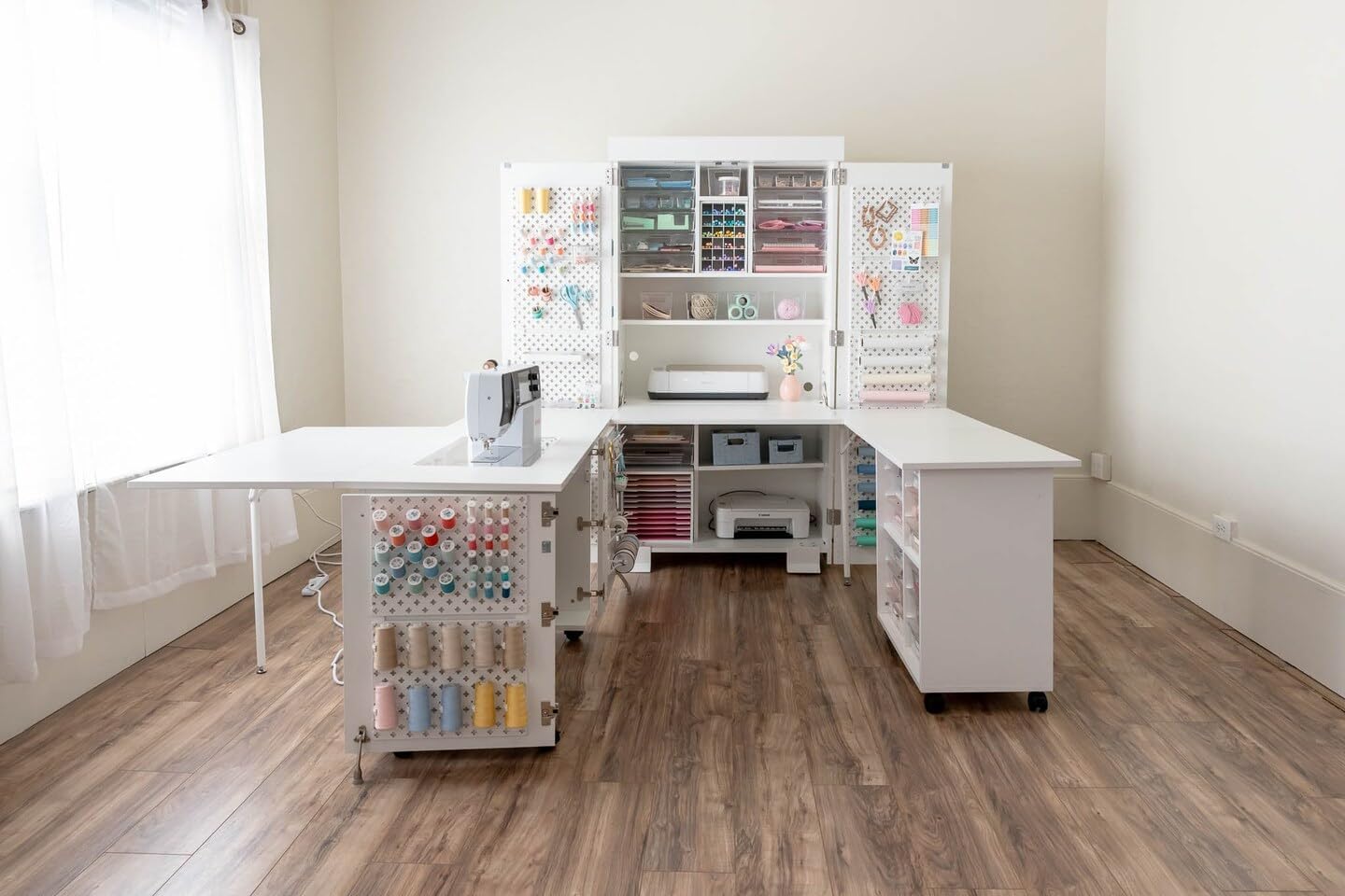 DreamSuite All-in-One Craft Storage & Workstation Bundle – DreamBox Center + DreamStation + DreamCart | Modular Sewing & Crafting Organizer