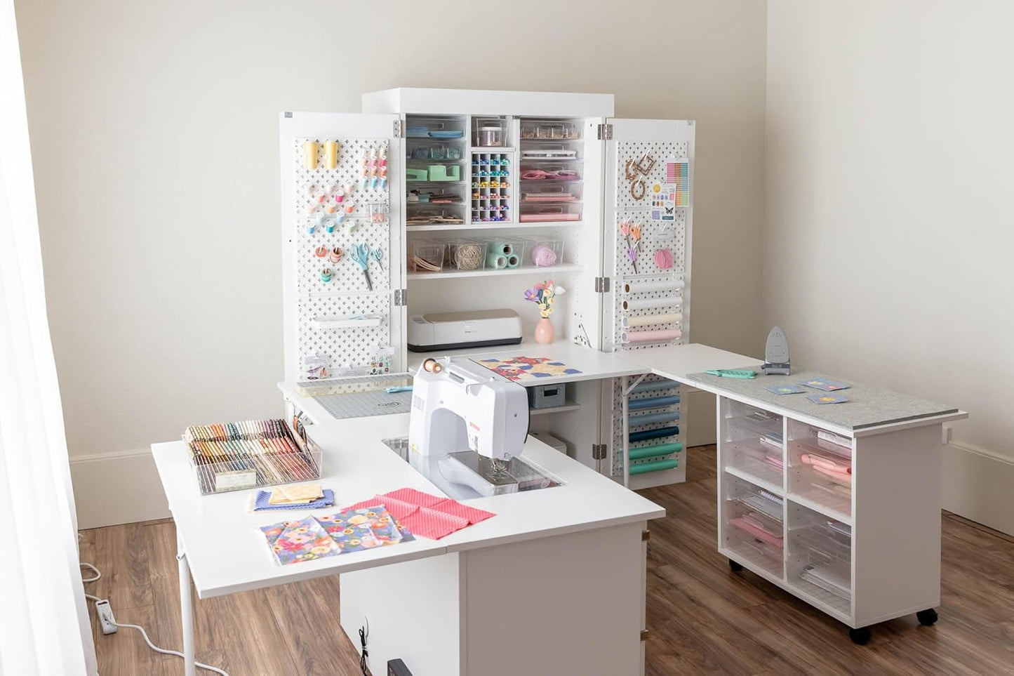 DreamSuite All-in-One Craft Storage & Workstation Bundle – DreamBox Center + DreamStation + DreamCart | Modular Sewing & Crafting Organizer