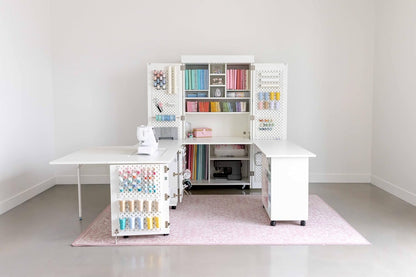 DreamSuite All-in-One Craft Storage & Workstation Bundle – DreamBox Center + DreamStation + DreamCart | Modular Sewing & Crafting Organizer