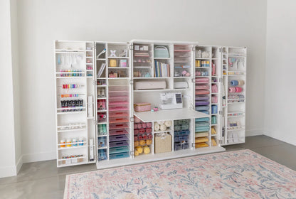 Create Room DreamBox XL & XL Plus – White & White Oak Craft Storage Cabinet