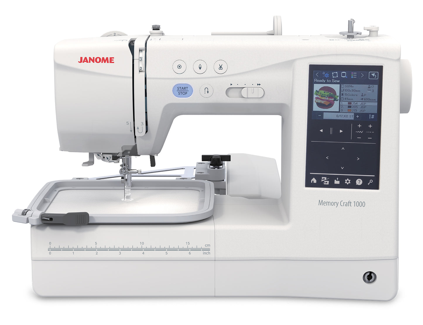 Janome Memory Craft 1000 Sewing & Embroidery Machine with Continental M8 Professional Hi-Definition Quilting & Sewing Machine Bundle