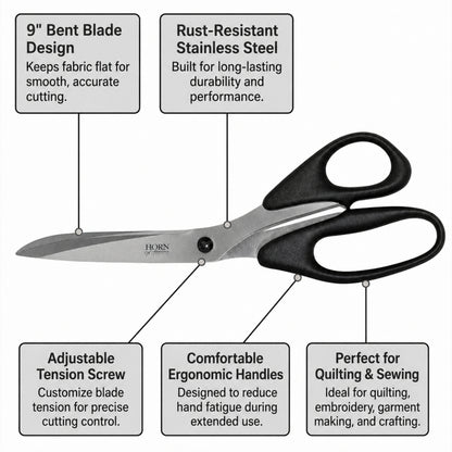 HORN 9" Bent Trimmer Scissors