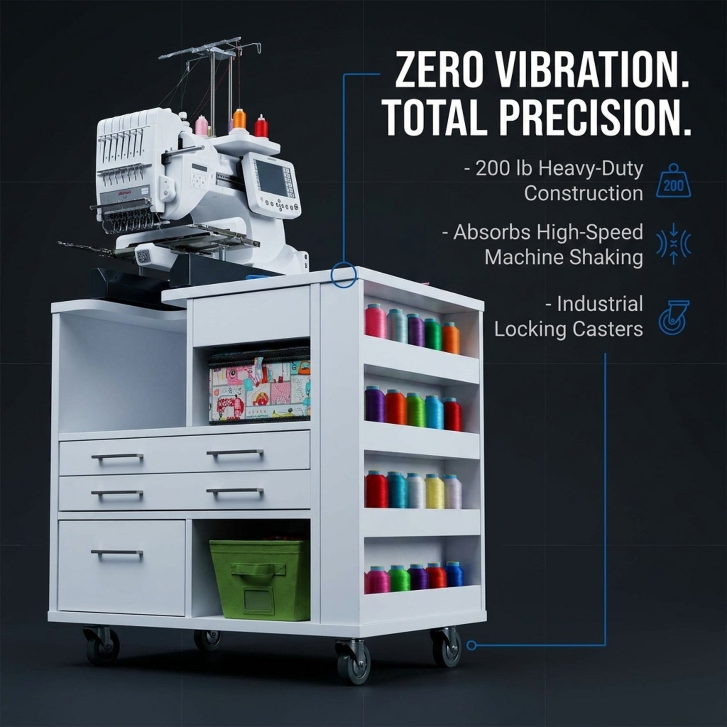 Ava Embroidery Cabinet - 9301B & 9301J