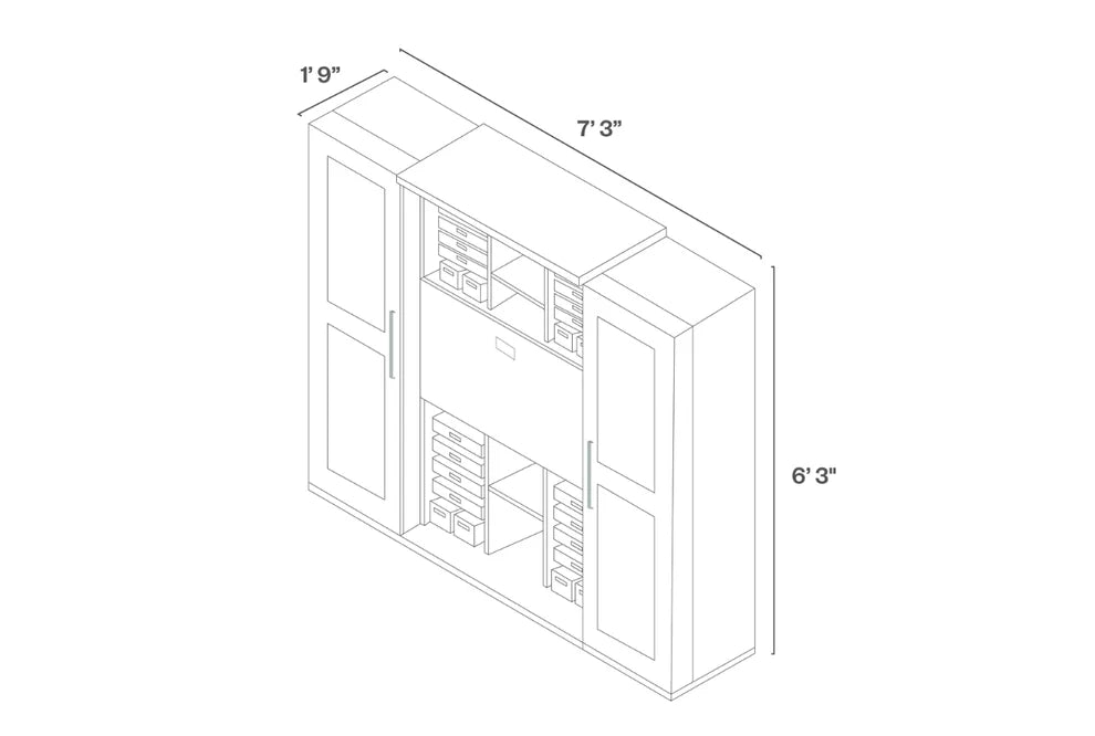 Create Room DreamBox XL & XL Plus – White & White Oak Craft Storage Cabinet