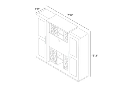 Create Room DreamBox XL & XL Plus – White & White Oak Craft Storage Cabinet