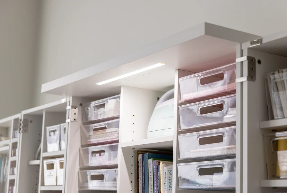 Create Room DreamBox XL & XL Plus – White & White Oak Craft Storage Cabinet