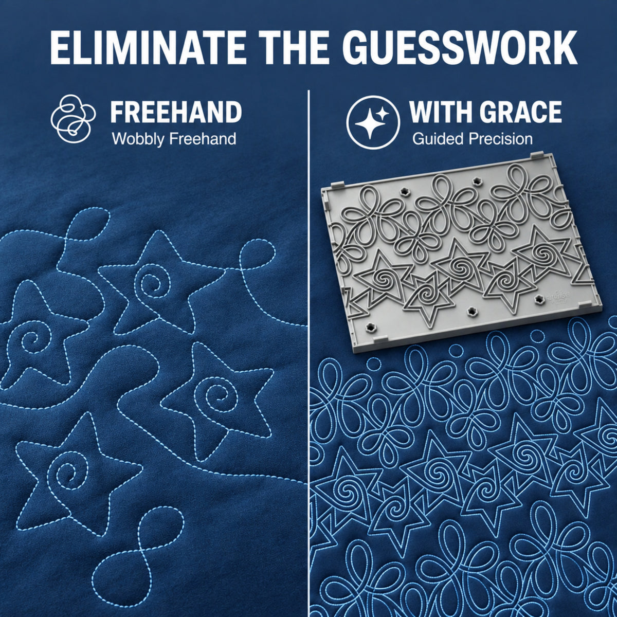 Grace ACC-01-13626 Plastic Pattern Perfect Stars & Flowers
