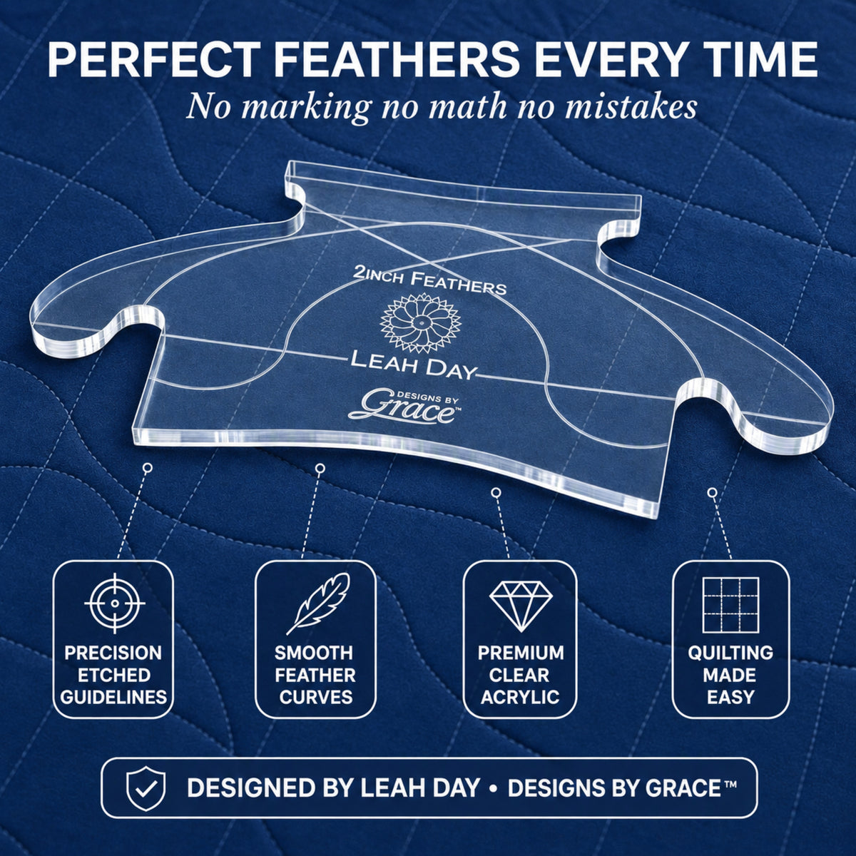 Grace ACC-01- Feather Ruler (1/4”, 1/8”)