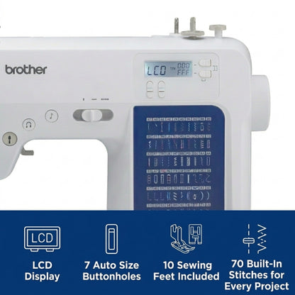Brother CS7000X 70-Stitch Computerized Sewing & Embroidery Combo with Wide Table