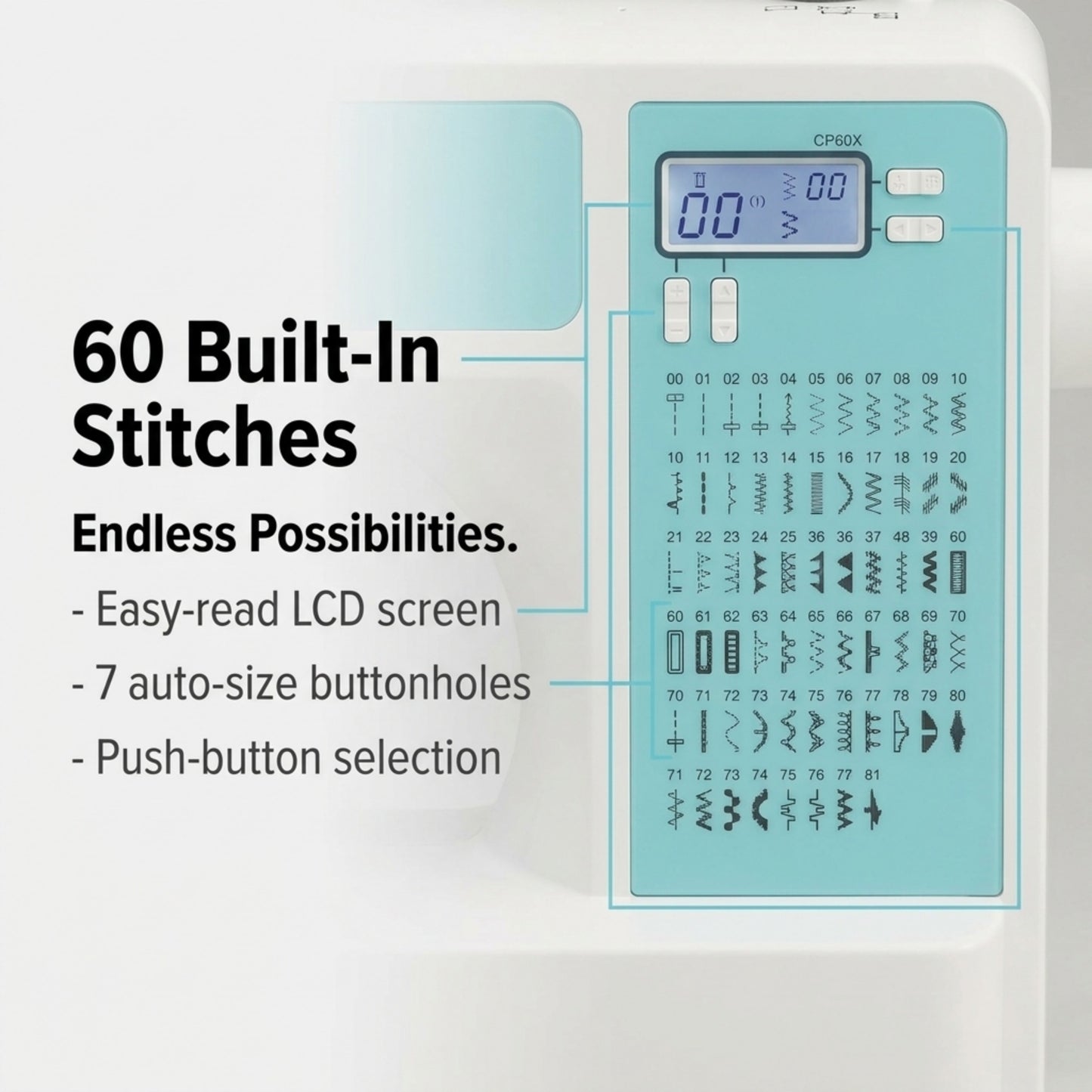 Brother CP60X 60-Stitch Computerized Sewing & Embroidery Combo