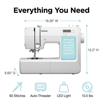 Brother CP60X 60-Stitch Computerized Sewing & Embroidery Combo