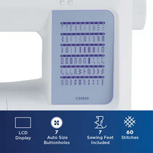 Load image into Gallery viewer, Brother CS5055 60-Stitch Computerized Sewing Machines Sewing &amp; Embroidery Combos
