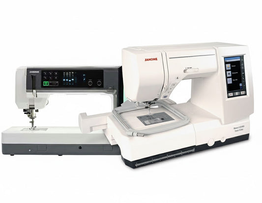 Janome Continental M17 Sewing & Embroidery Machine with Janome Memory Craft 9850 Limited Edition Sewing & Embroidery Machine - Ultimate Professional Sewing & Embroidery Bundle