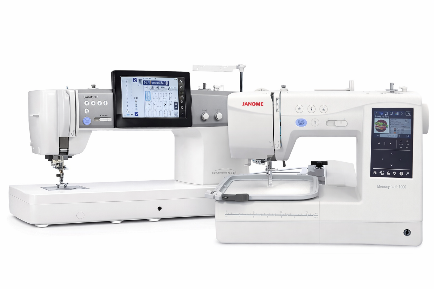 Janome Memory Craft 1000 Sewing & Embroidery Machine with Continental M8 Professional Hi-Definition Quilting & Sewing Machine Bundle