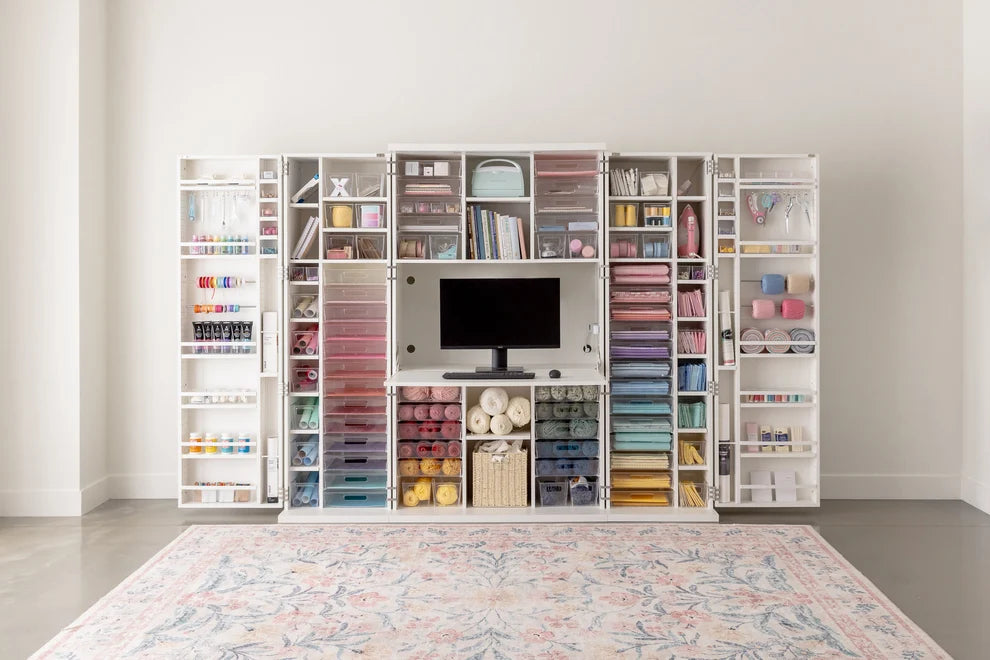 Create Room DreamBox XL & XL Plus – White & White Oak Craft Storage Cabinet