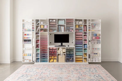 Create Room DreamBox XL & XL Plus – White & White Oak Craft Storage Cabinet