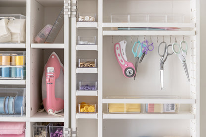 Create Room DreamBox XL Sewing Bundle – Extra-Large Craft Storage Cabinet & Workstation with 120 InView™ Totes, Adjustable Shelving & Spacious Sewing Table