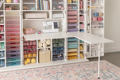Create Room DreamBox XL Craft Station – Large Storage Cabinet with 120 Totes, Customizable Shelves & Workspace for Sewing, Quilting & Craft Organization