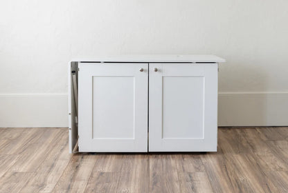 Create Room DreamStation Deluxe Sewing Cabinet with Electric Lift, Expandable Work Surface & Pegboard Storage System