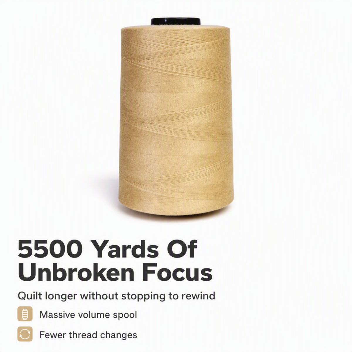 Grace NOT-01 Finesse Thread (5,500yrd) - Only (Snow White,
Pearl White, Light Wool, Light Sand, Smokey
Quartz, Charcoal, Obsidian, Midnight Blue)
