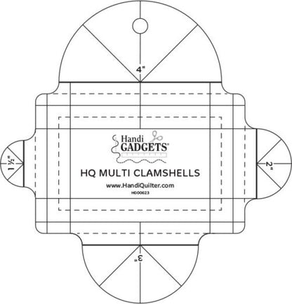 Handi Quilter HG00623 HQ Multi Clamshells Ruler