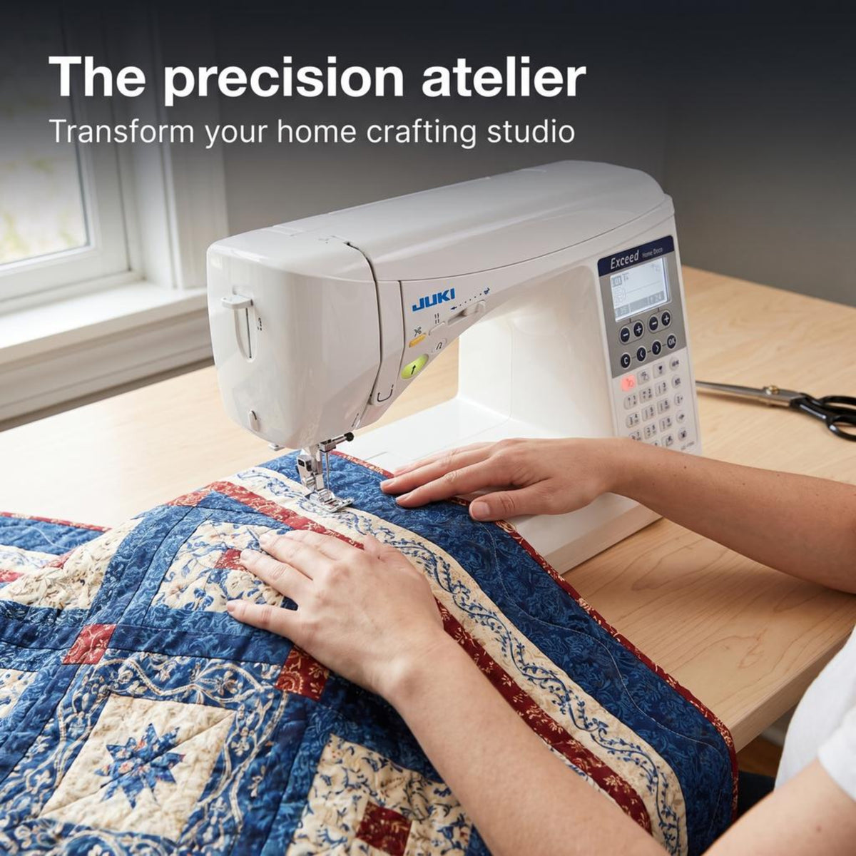 JUKI AMERICA HZL-F300 Exceed Series Sewing Machine with 106 Stitch Patterns and 3 Fonts