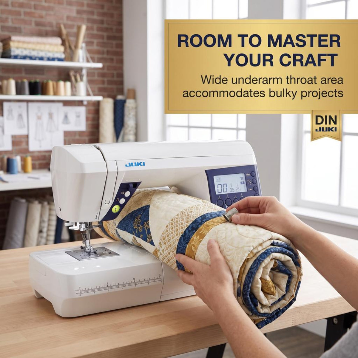 JUKI AMERICA HZL-G220 Full-Sized Computer Controlled Sewing Machine with Automatic Thread Trimmer