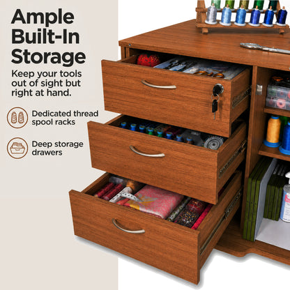 Arrow Sewing Sydney Dual Rail Electric Sewing Cabinet