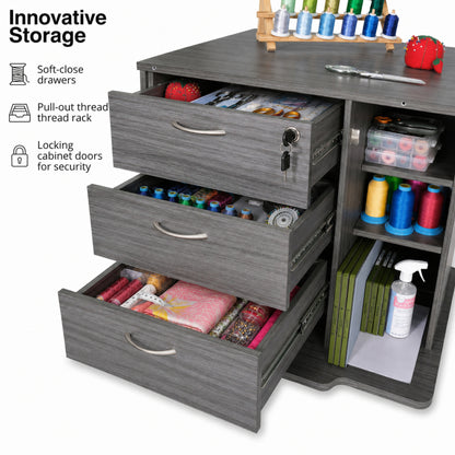 Arrow Sewing Sydney Dual Rail Electric Sewing Cabinet
