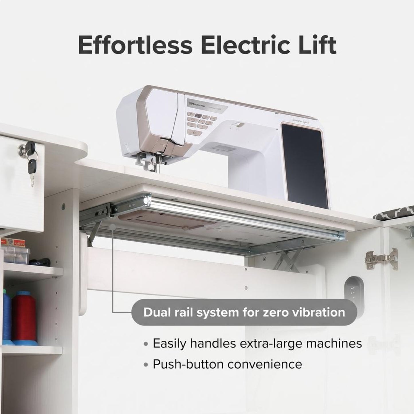 Arrow Sewing Sydney Dual Rail Electric Sewing Cabinet