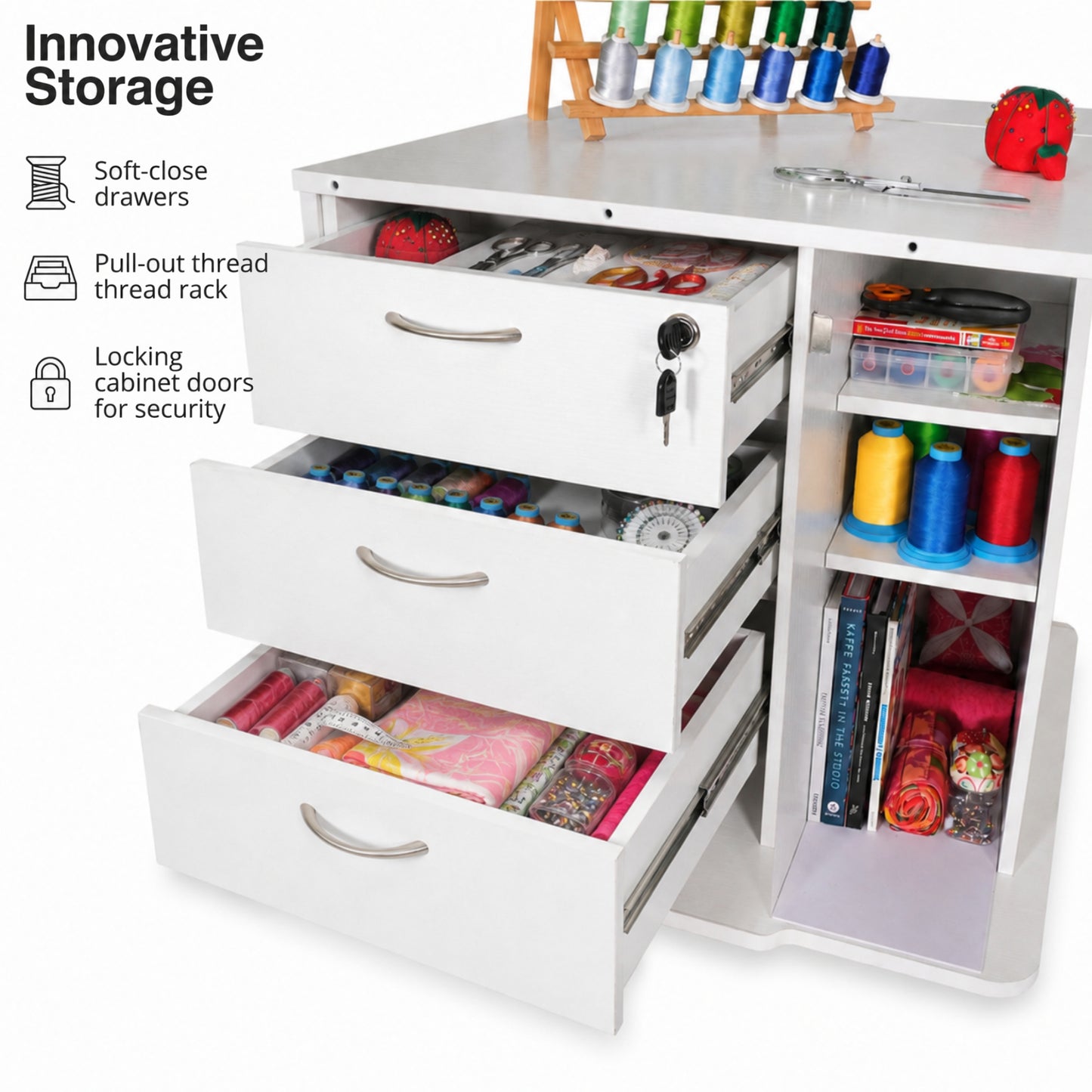 Arrow Sewing Sydney Dual Rail Electric Sewing Cabinet