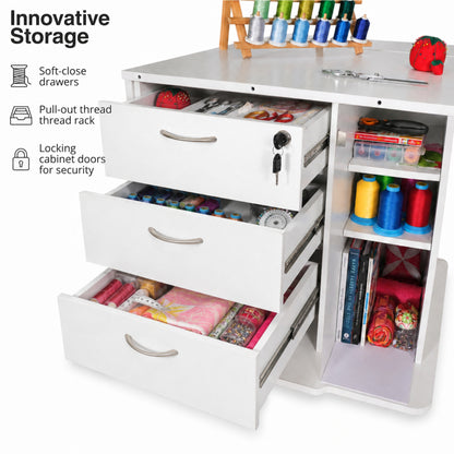 Arrow Sewing Sydney Dual Rail Electric Sewing Cabinet