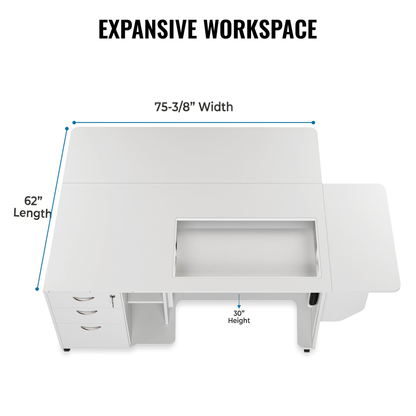 Arrow Sewing Sydney Lite Dual Rail Electric Sewing Cabinet