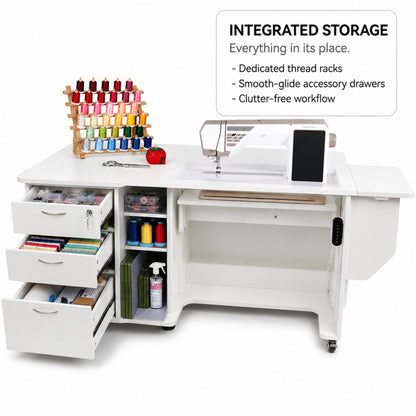Arrow Sewing Sydney Lite Dual Rail Electric Sewing Cabinet