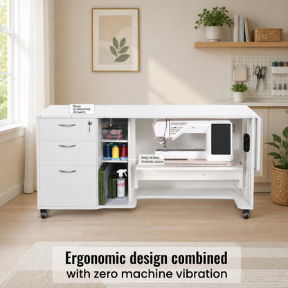 Arrow Sewing Sydney Lite Dual Rail Electric Sewing Cabinet